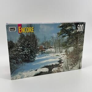 Vintage NIB RoseArt Encore 500 Piece “Brownsville, Vermont“ Jigsaw Puzzle #TM225